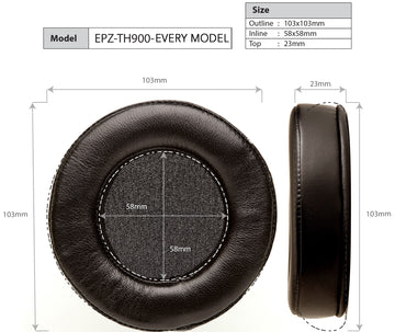 Dekoni Audio Sheepskin Fostex TH900 dimensiones